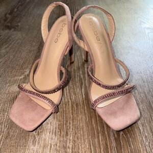 Vintage Y2K Bebe Women's Pink Strappy Heels